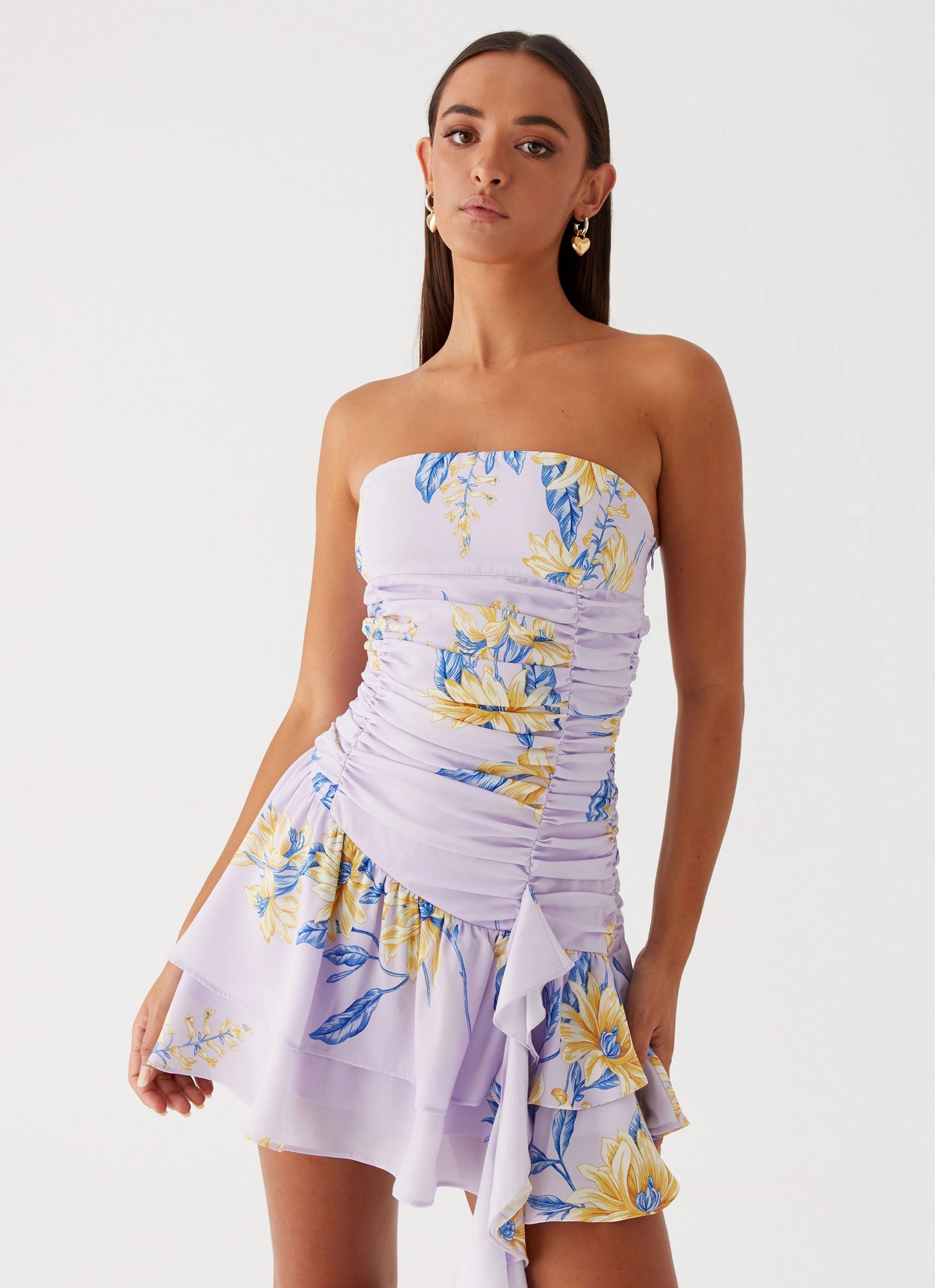 Viviana Mini Dress - Lavender Trendy Cut