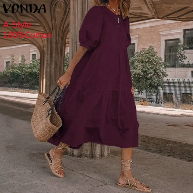 VONDA Baby-Doll Style Befree Ruffle Dress
