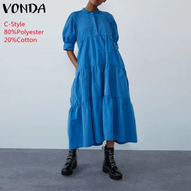 VONDA Baby-Doll Style Befree Ruffle Dress