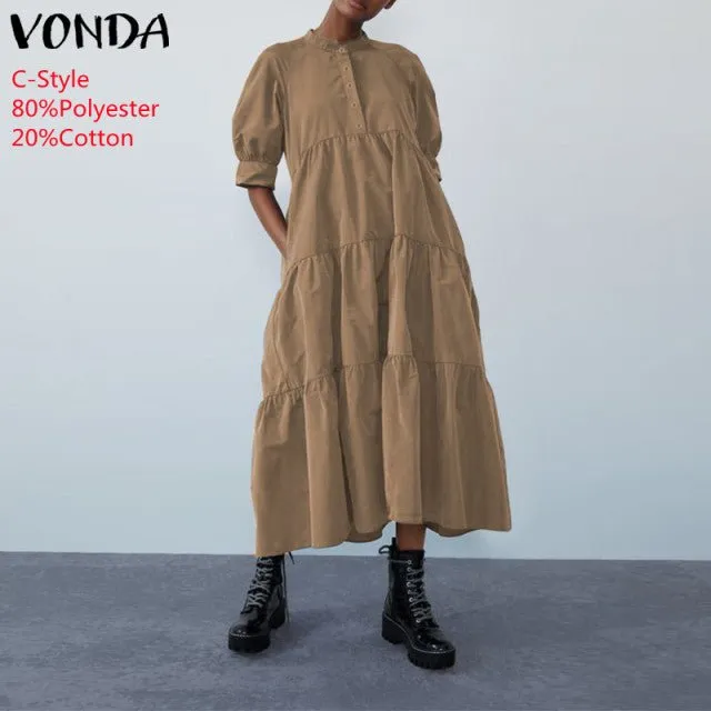 VONDA Baby-Doll Style Befree Ruffle Dress