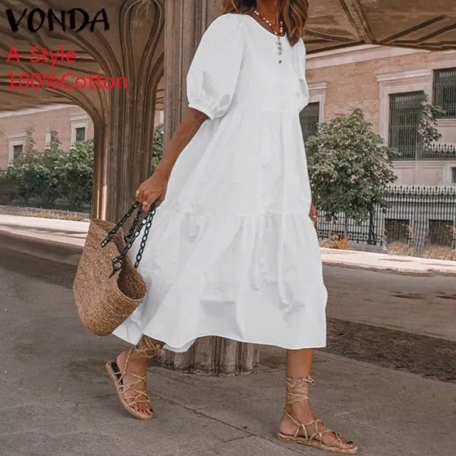 VONDA Baby-Doll Style Befree Ruffle Dress