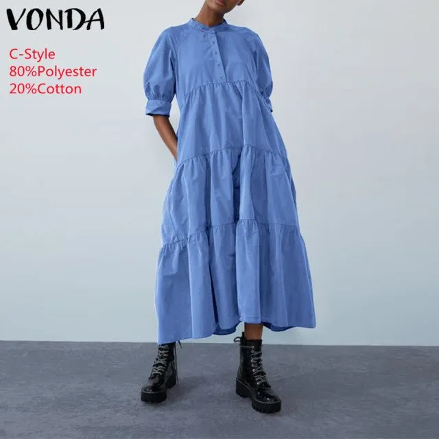 VONDA Baby-Doll Style Befree Ruffle Dress