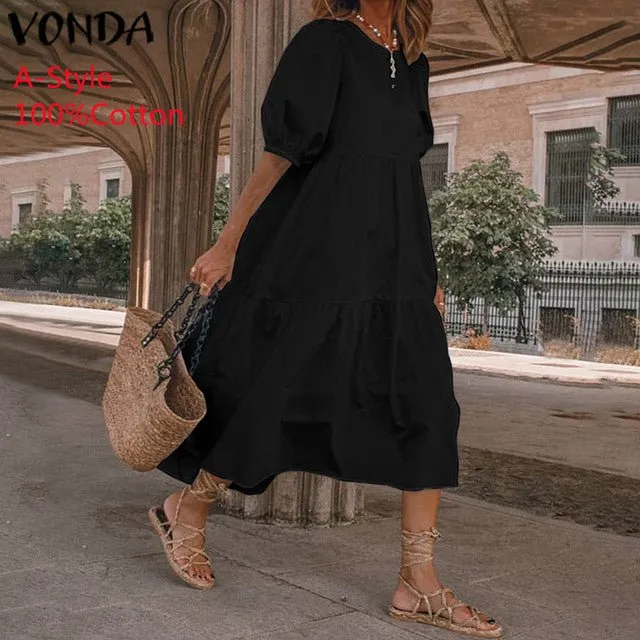 VONDA Baby-Doll Style Befree Ruffle Dress