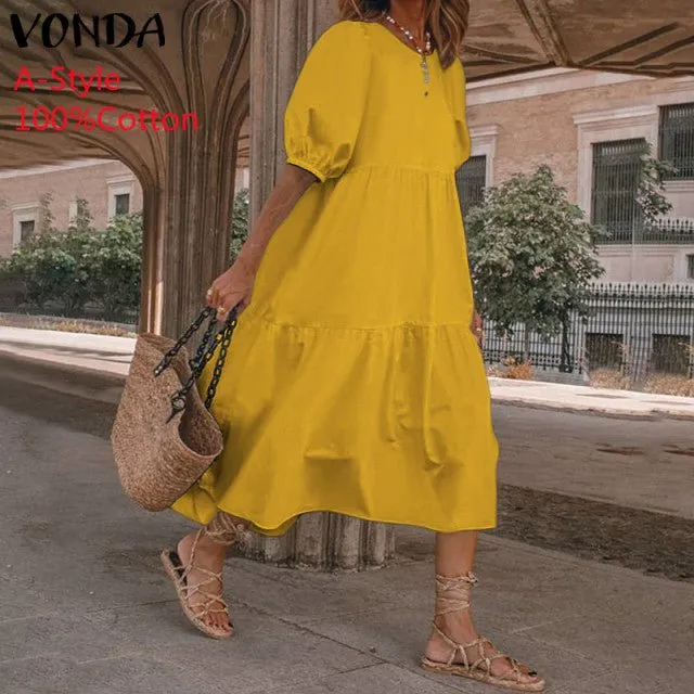 VONDA Baby-Doll Style Befree Ruffle Dress