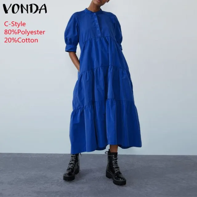 VONDA Baby-Doll Style Befree Ruffle Dress
