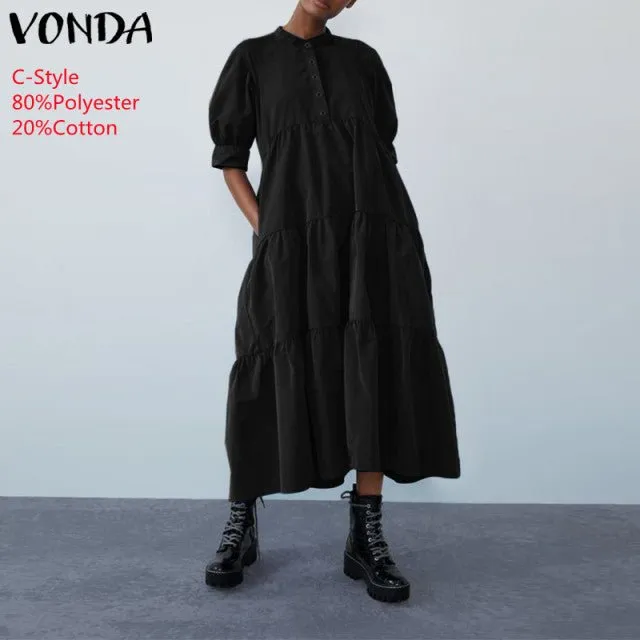 VONDA Baby-Doll Style Befree Ruffle Dress