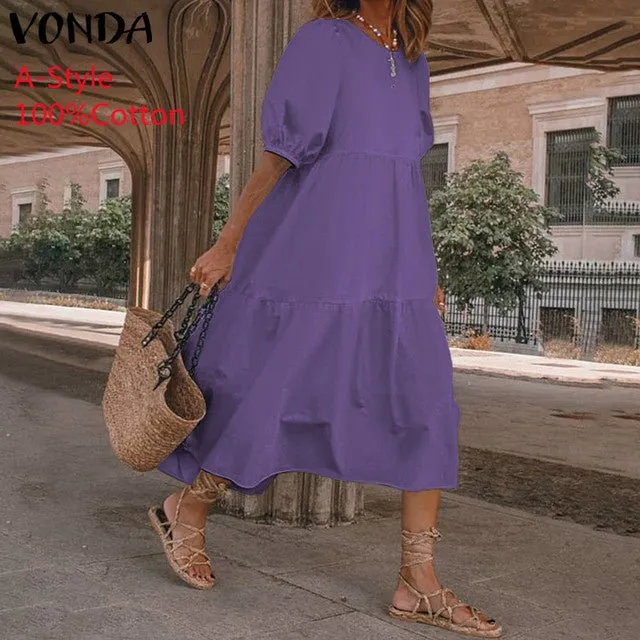 VONDA Baby-Doll Style Befree Ruffle Dress