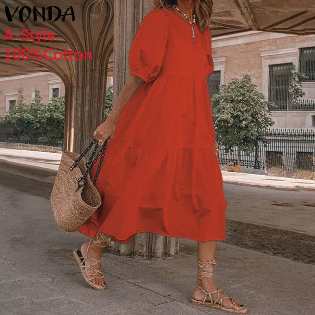 VONDA Baby-Doll Style Befree Ruffle Dress