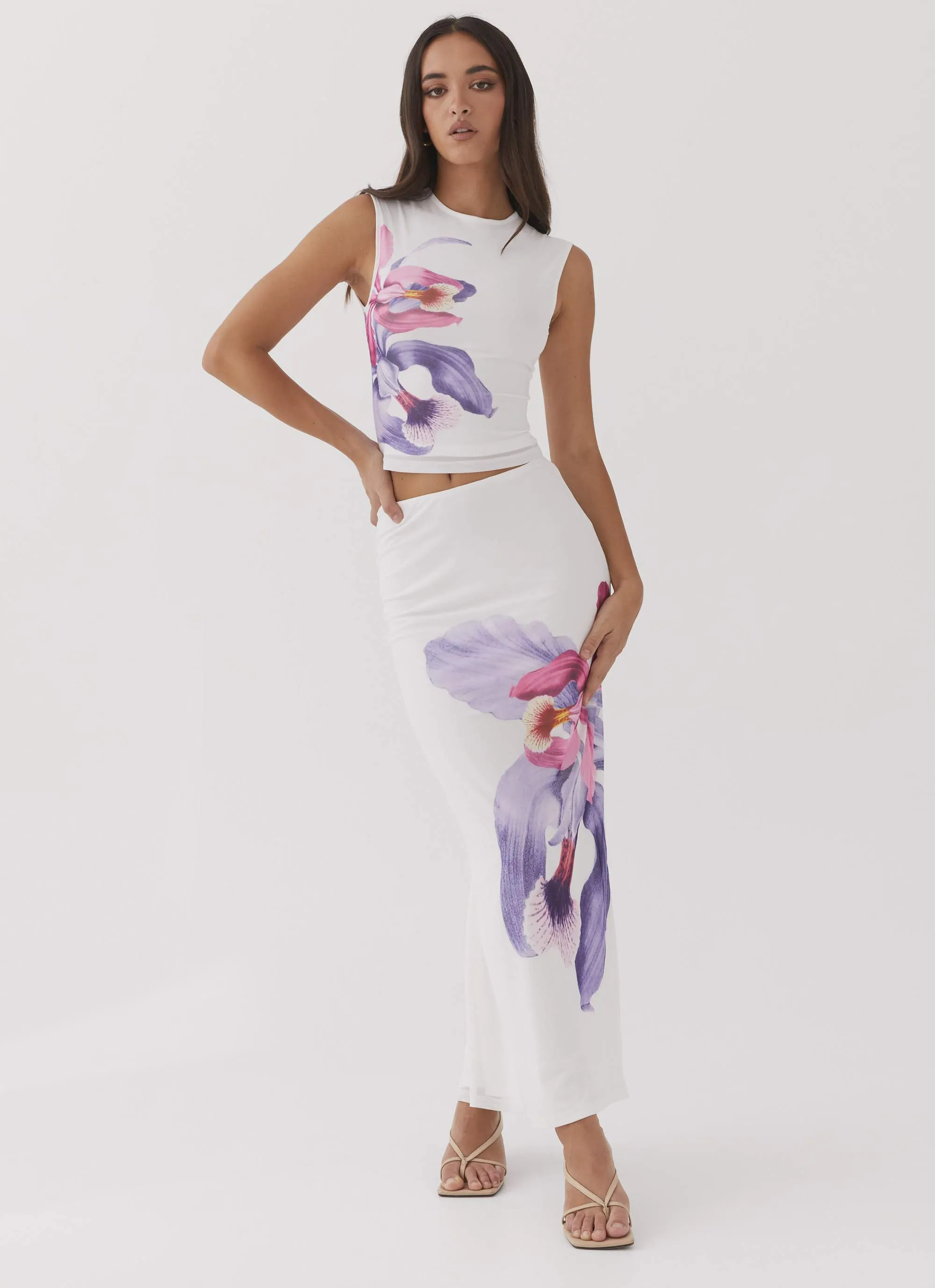 BreathableMeshPanels Waiting For Dawn Mesh Top - White