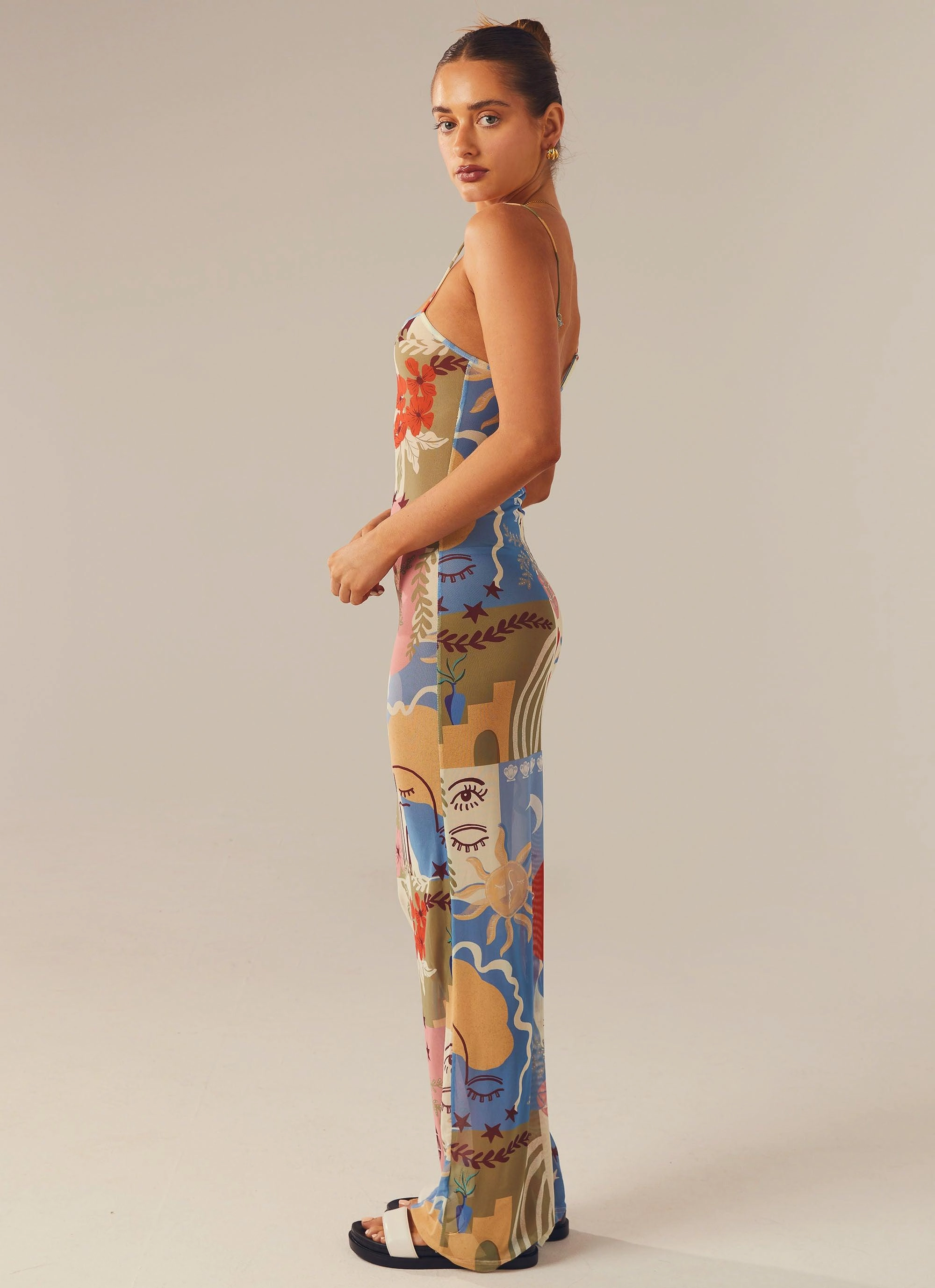 Flutter-Sleeve Wanderlust Maxi Dress - Fantasy Muse