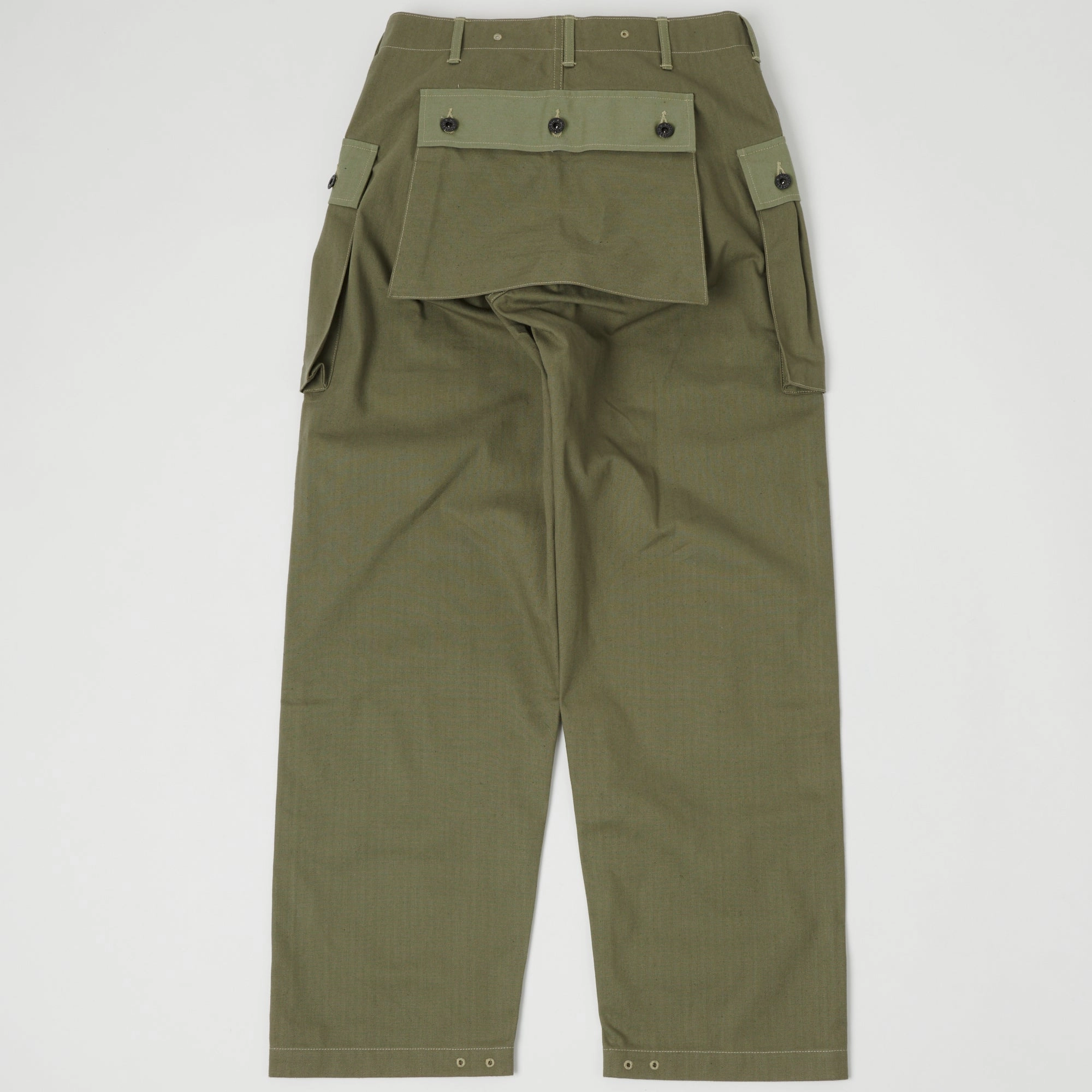 Warehouse & Co 1097 U.S.M.C. Herringbone Twill Monkey Pant - Olive Drab