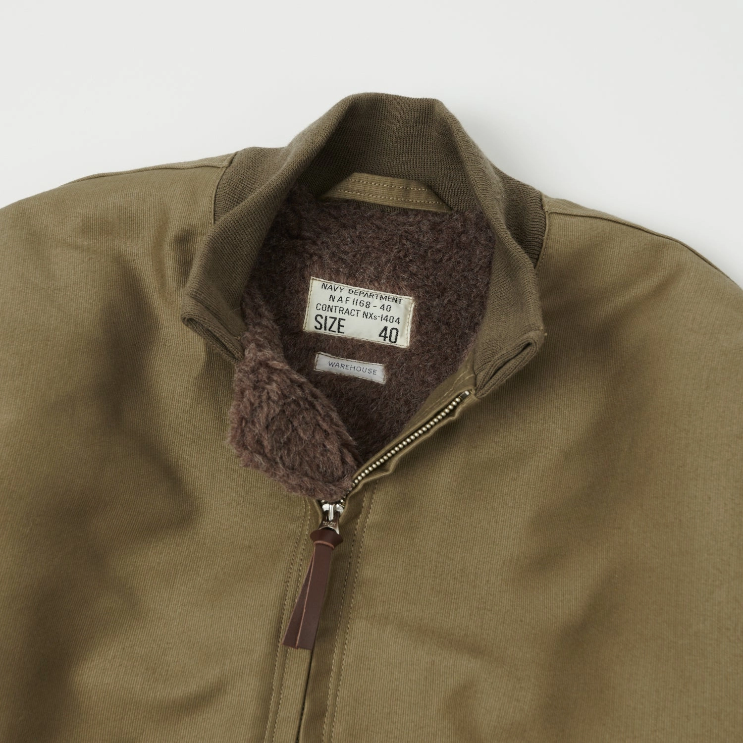 Warehouse & Co 2180 Aviators Flight Jacket - Khaki