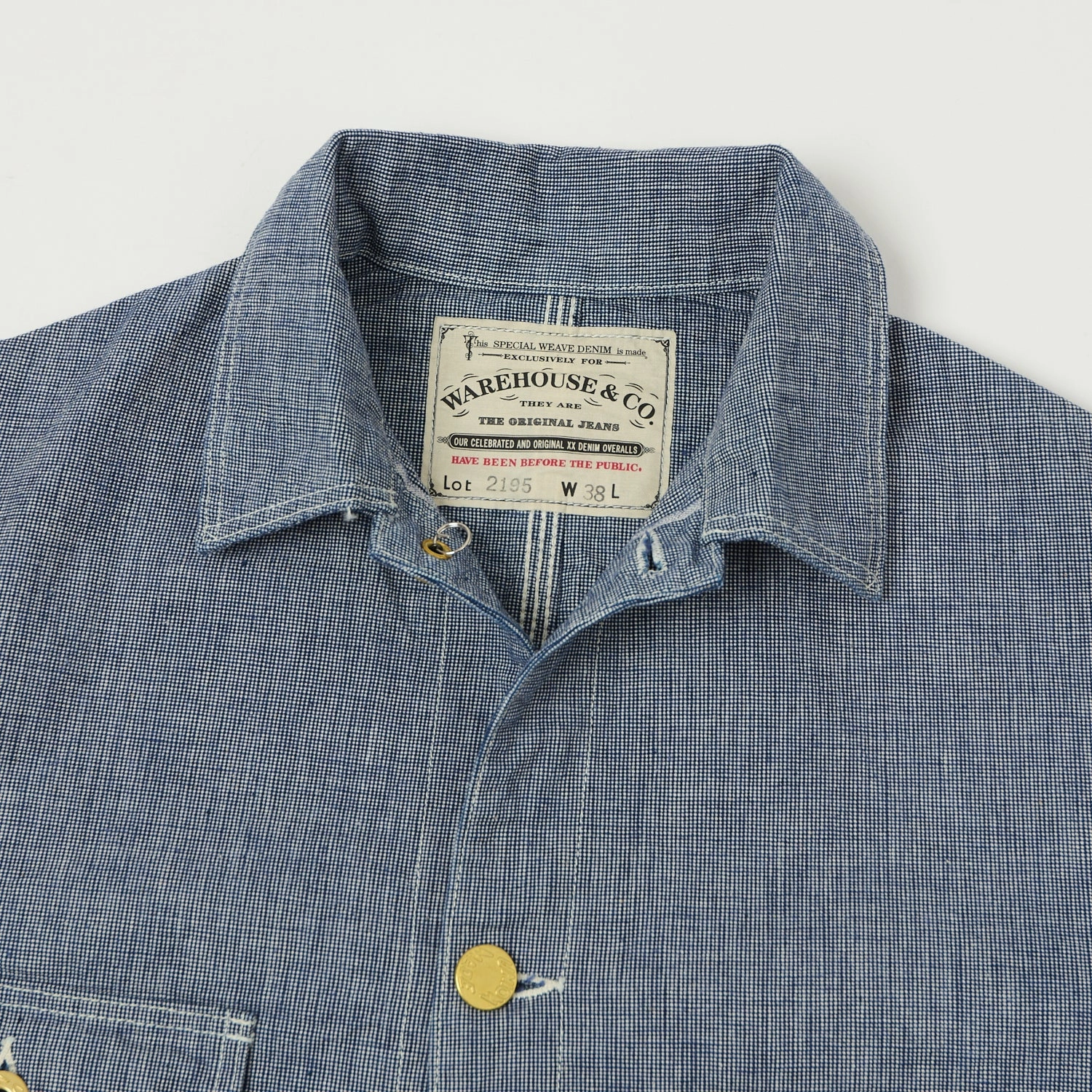 Warehouse & Co 2195 Pincheck Coverall - Indigo