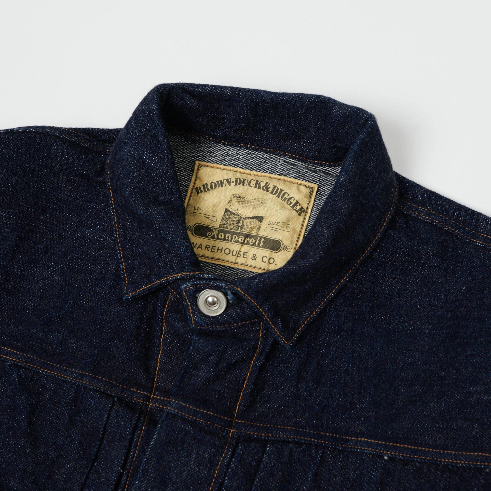 Warehouse & Co 'Brown-Duck & Digger' Denim Blouse Jacket - Rinsed