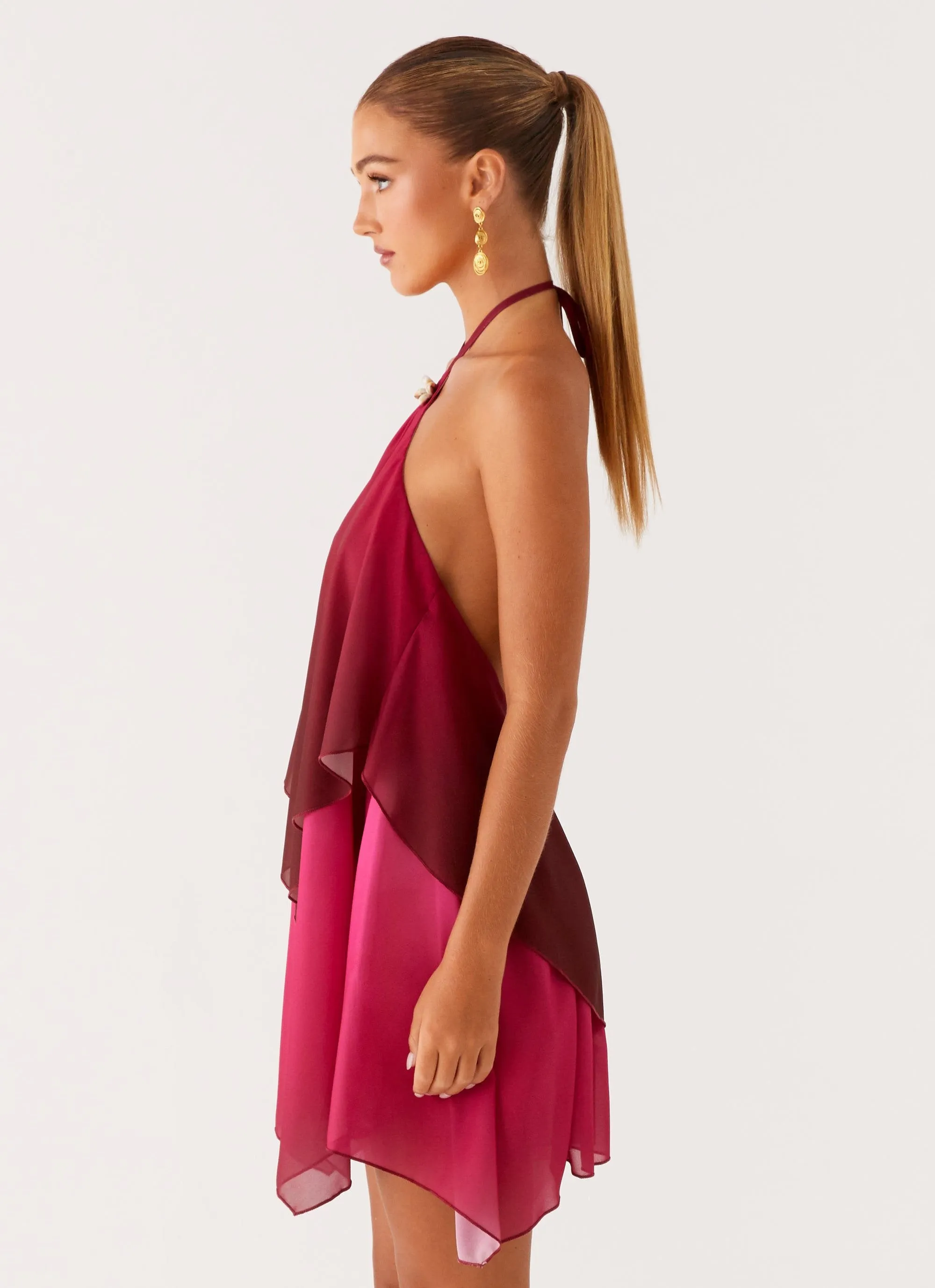 Twin Flame Mini Dress - Fuchsia Gradient Urban Style