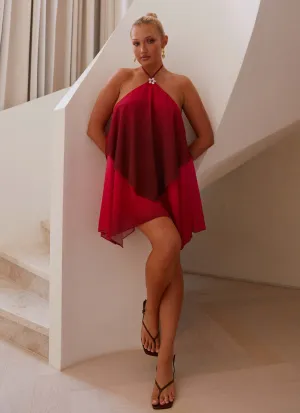 Warm Fabric Twin Flame Mini Dress - Fuchsia Gradient Twin Flame Mini Dress - Fuchsia Gradient Brunch Outfit