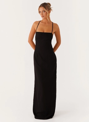 Warm Tone Cora Backless Maxi Dress - Black Cora Backless Maxi Dress - Black Must-have Elegant Wearable