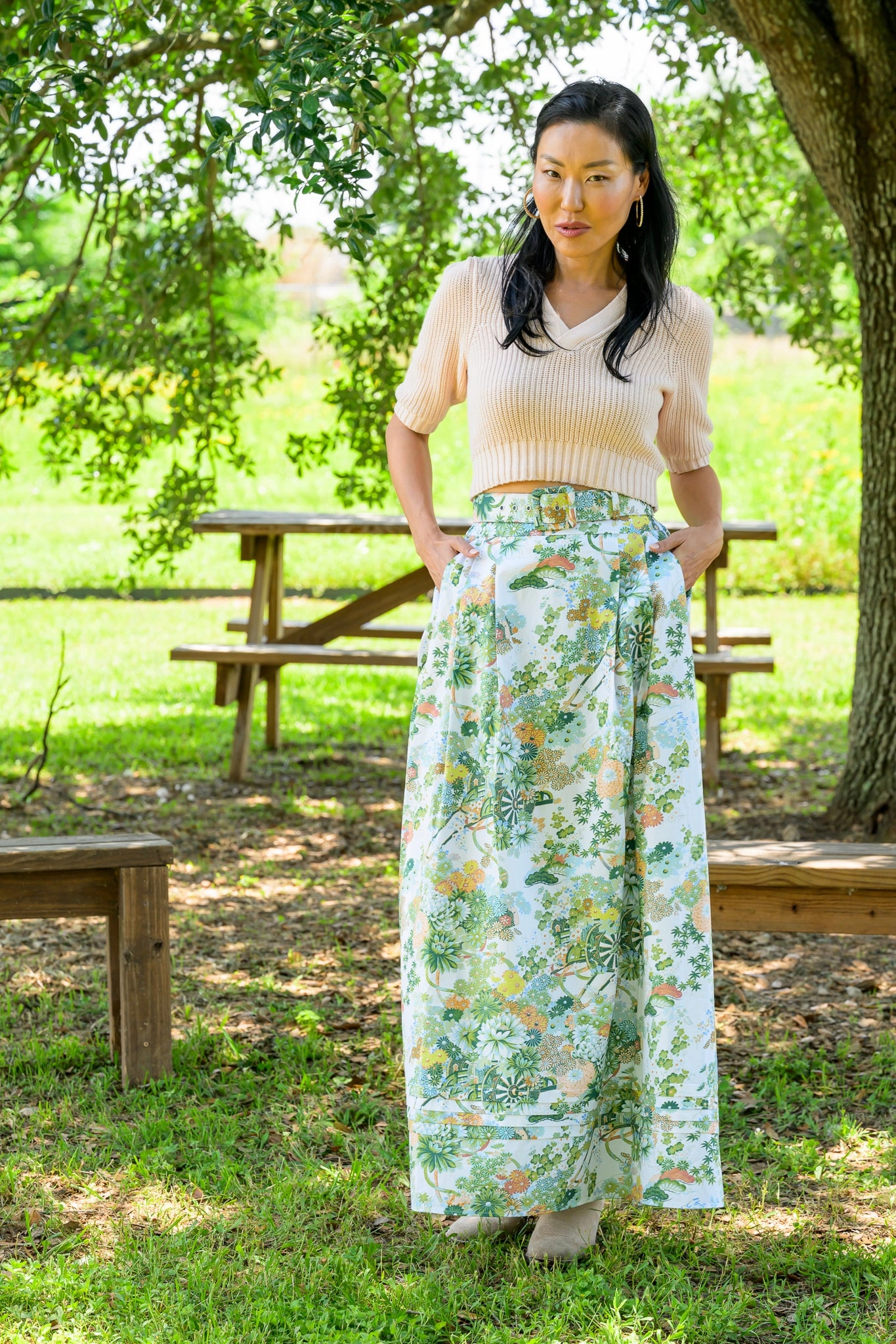 Comfort Fit No Bunching MASON'S DAUGHTER | Maxi Skirt, Spring Chinoiserie