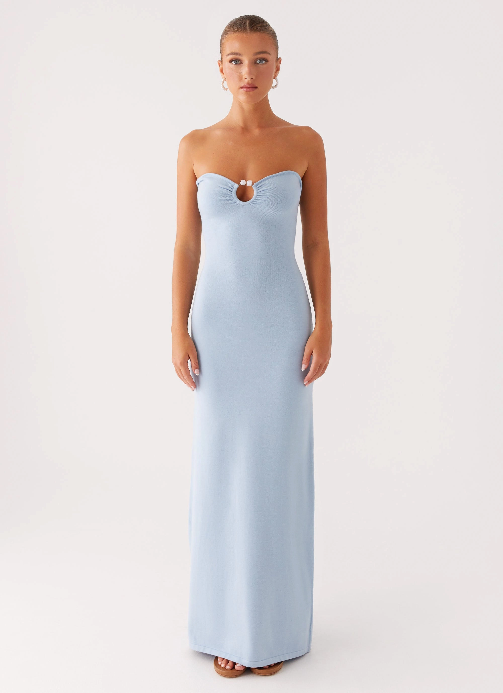 Fresh Stitch Samson Knit Maxi Dress - Blue