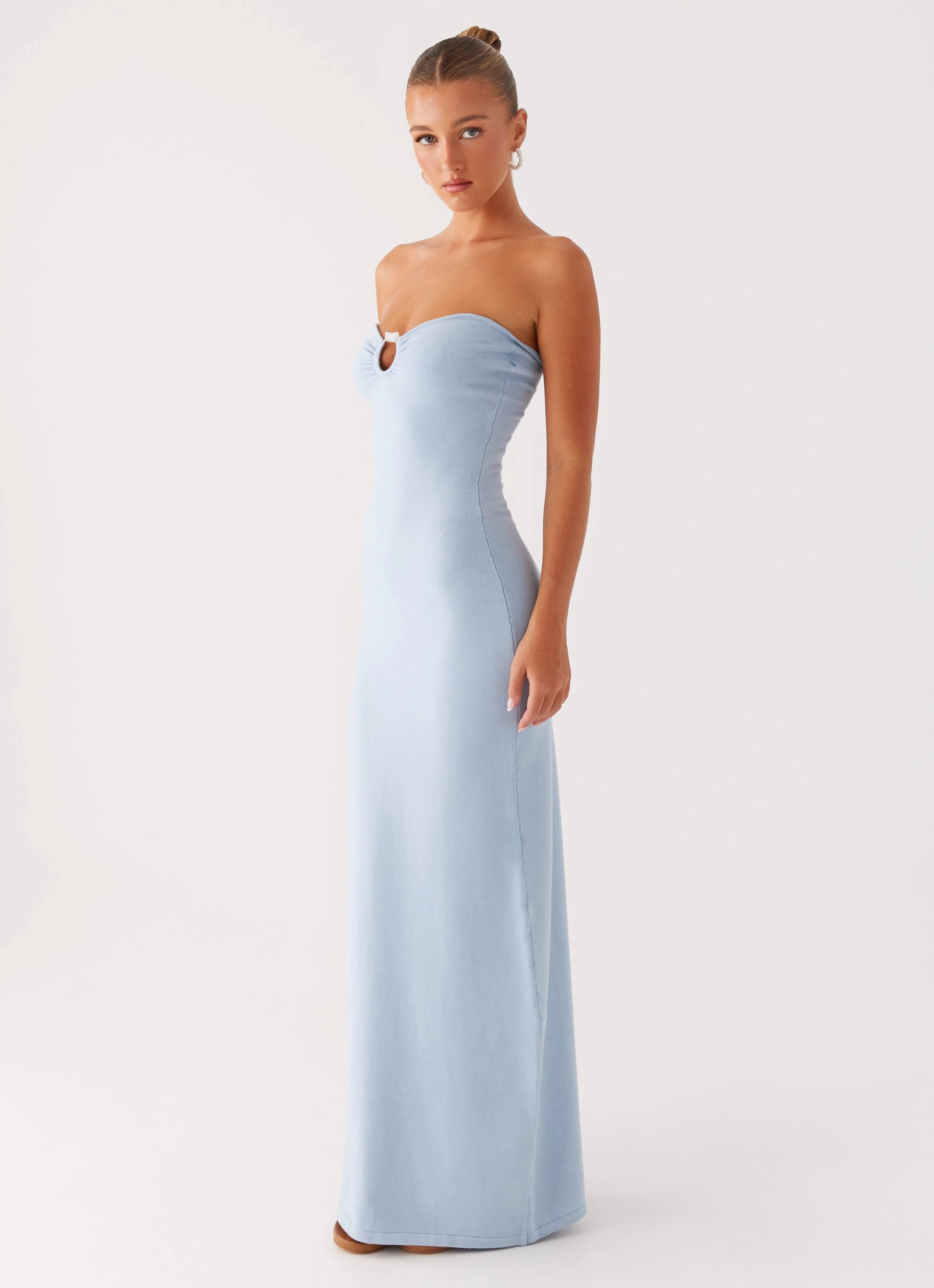 Samson Knit Maxi Dress - Blue Sophisticated Style Versatile Design