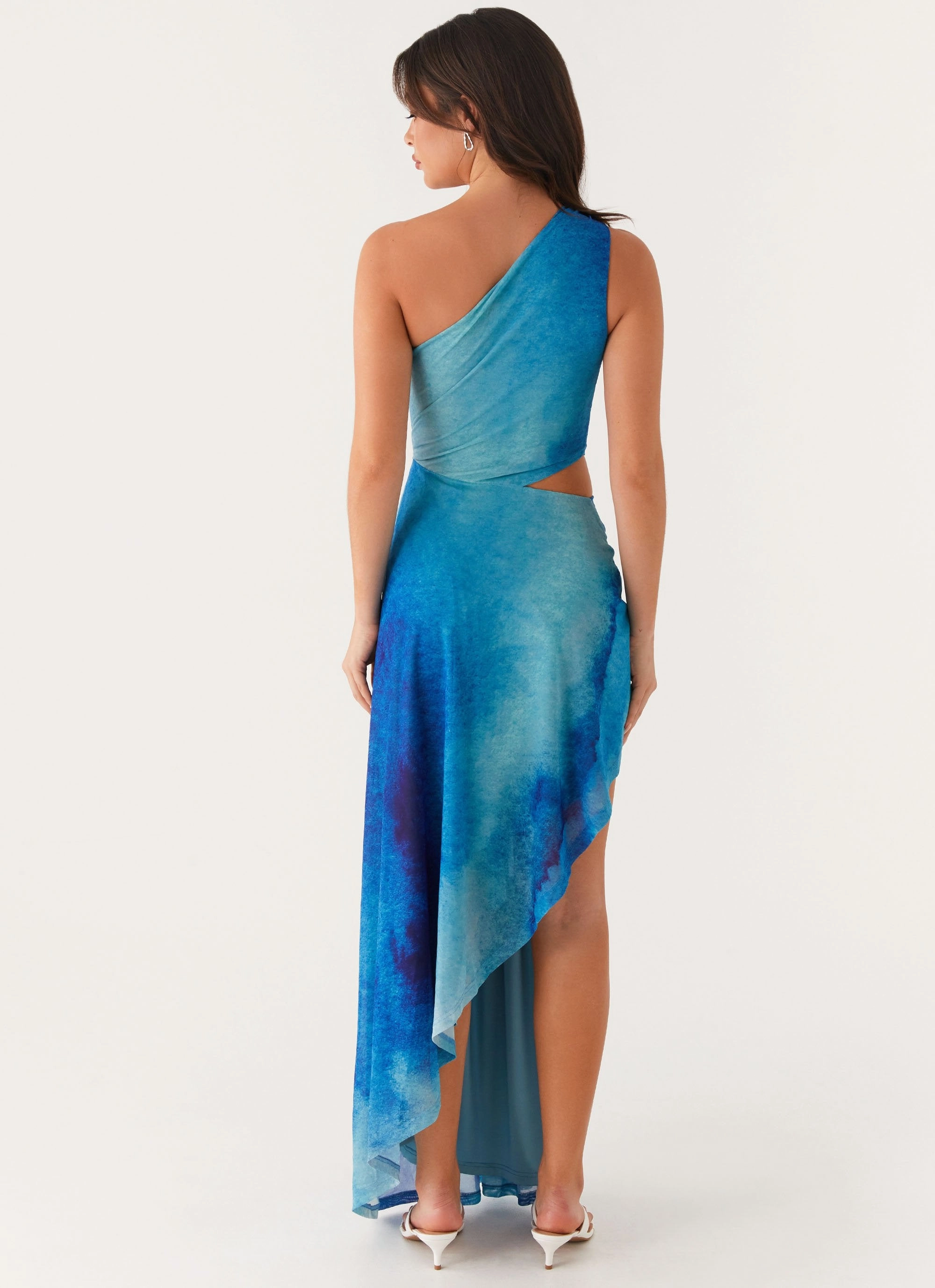 Work-to-Play Wear Blinded Maxi Dress - Blue Tie Dye