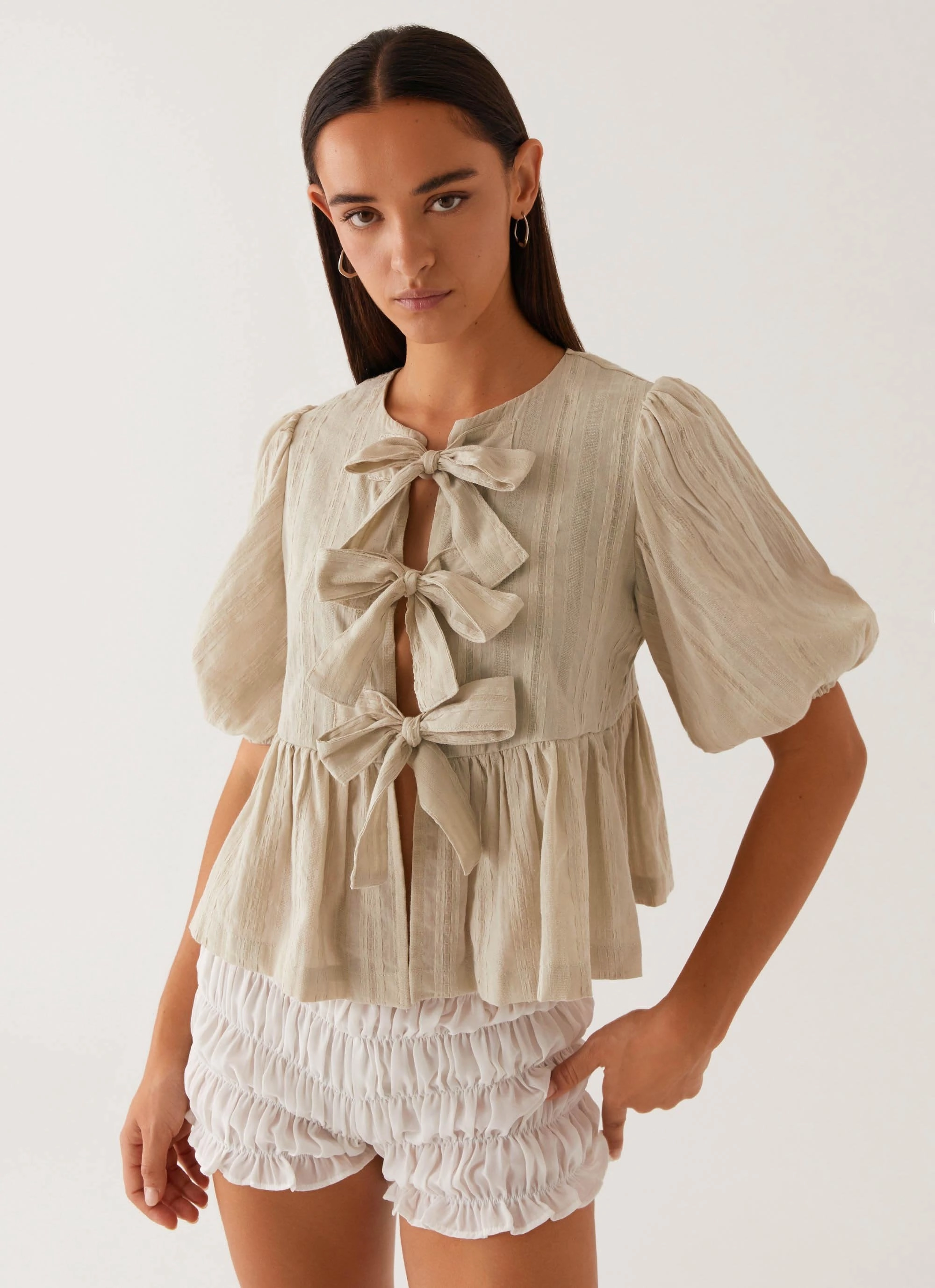 LowMaintenance Western Wind Tie Top - Sage