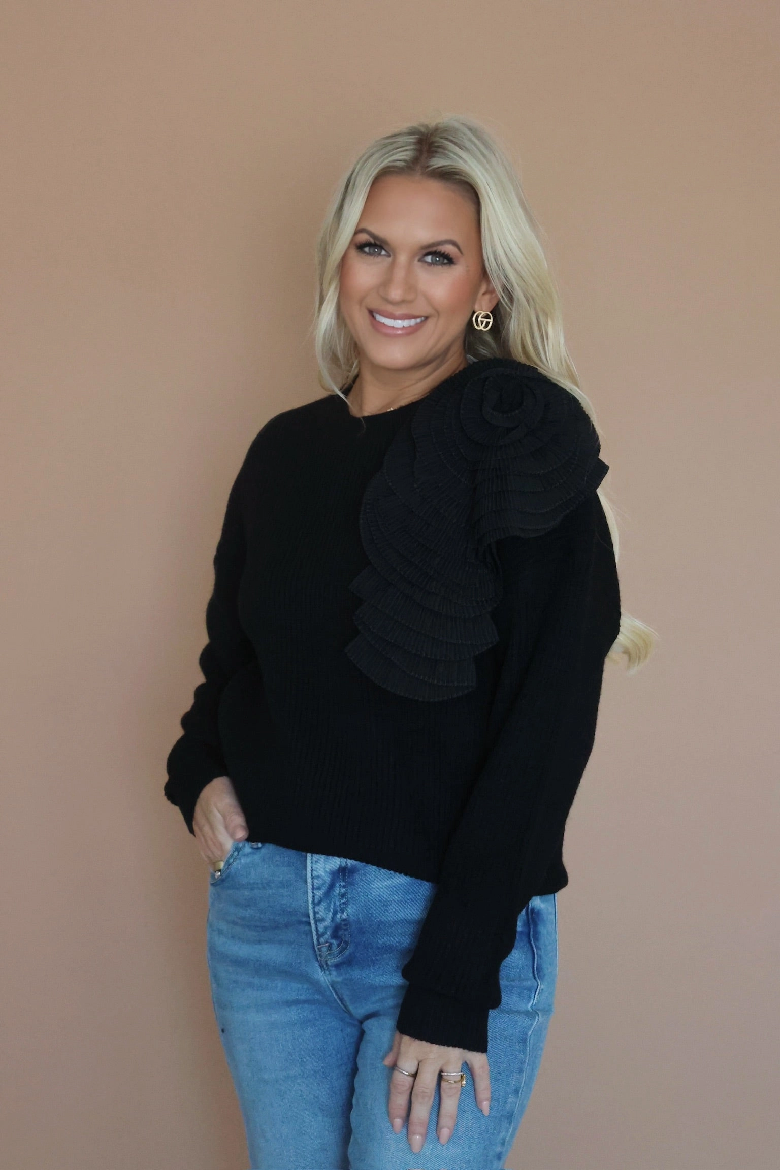 Laurel Embellished Sweater Quick Release Buttons