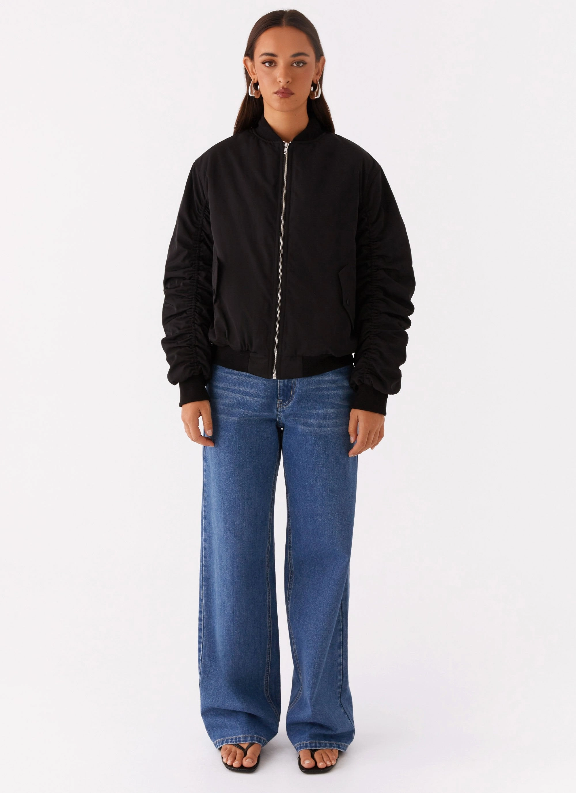 Webster Bomber Jacket - Black Short Length