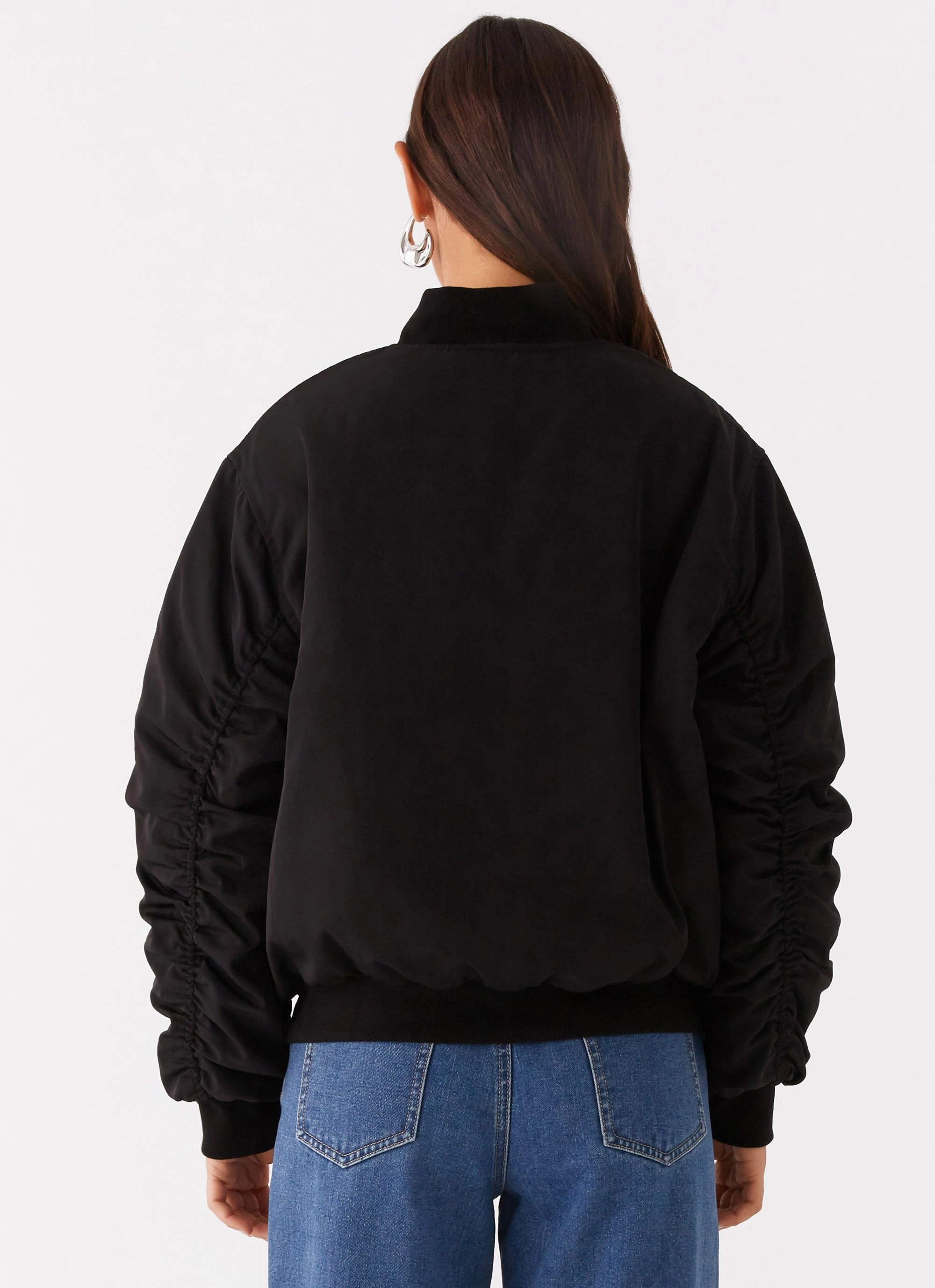 Webster Bomber Jacket - Black Windproof Material