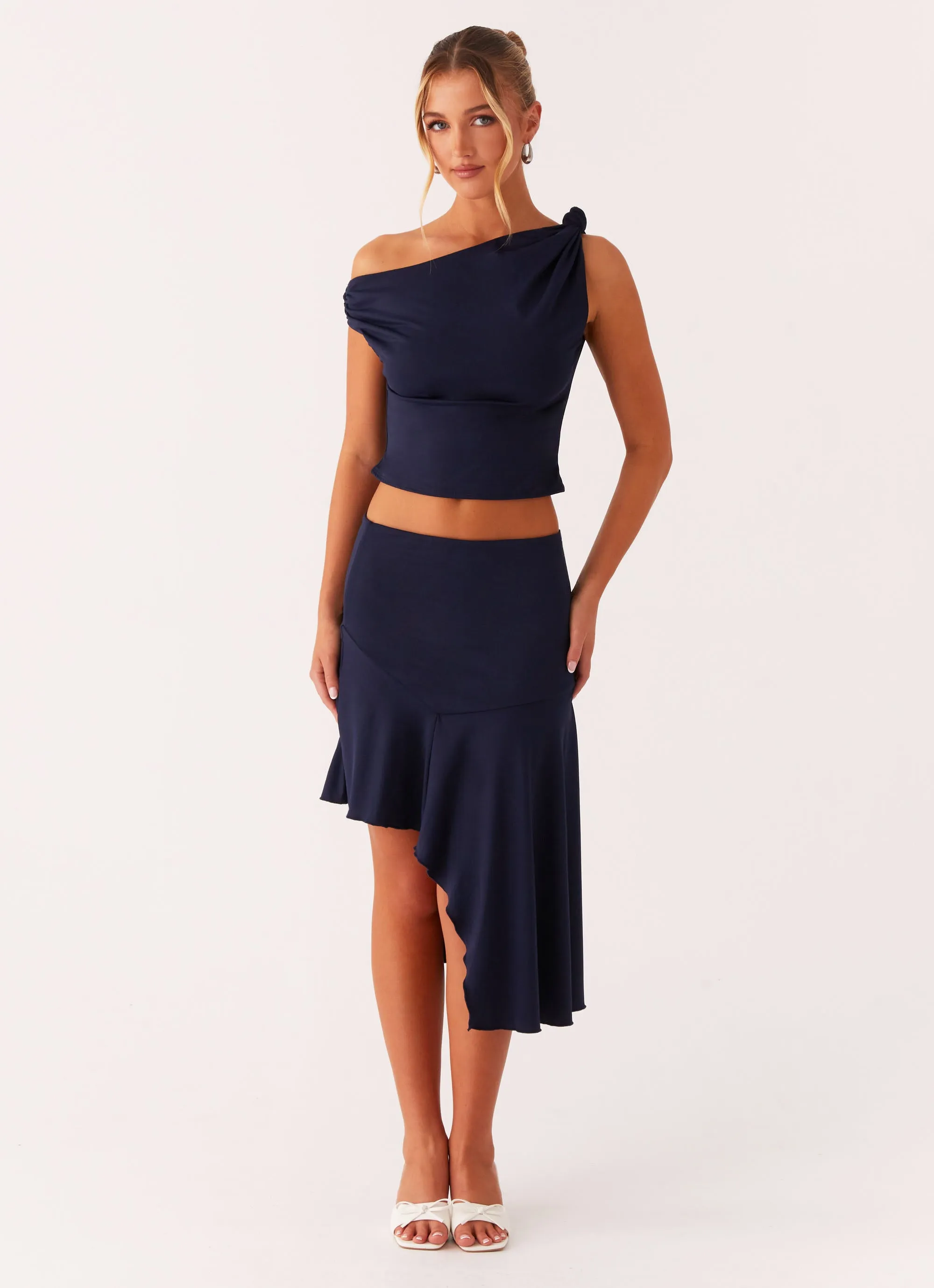 Seasonal special Viola Midi Skirt - Navy