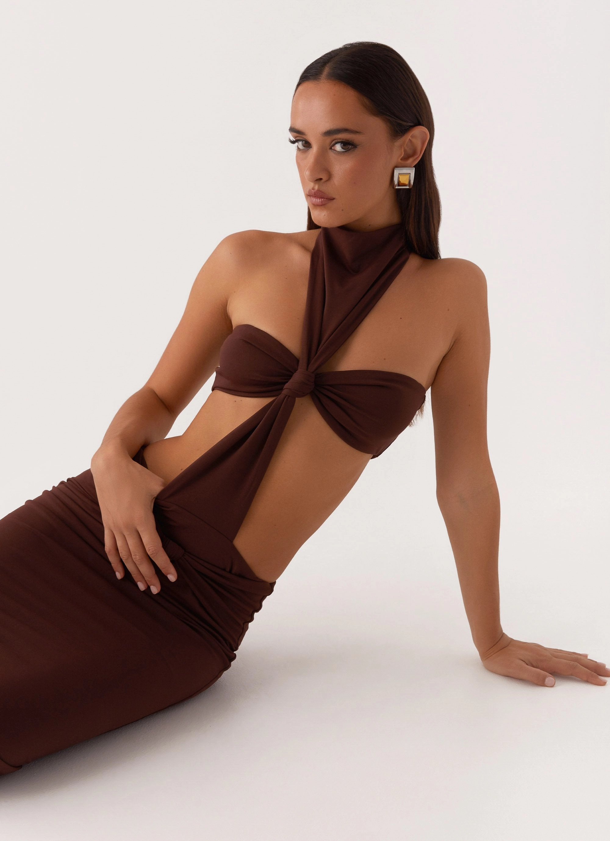 Elinor Maxi Dress - Chocolate Smart and Relaxed