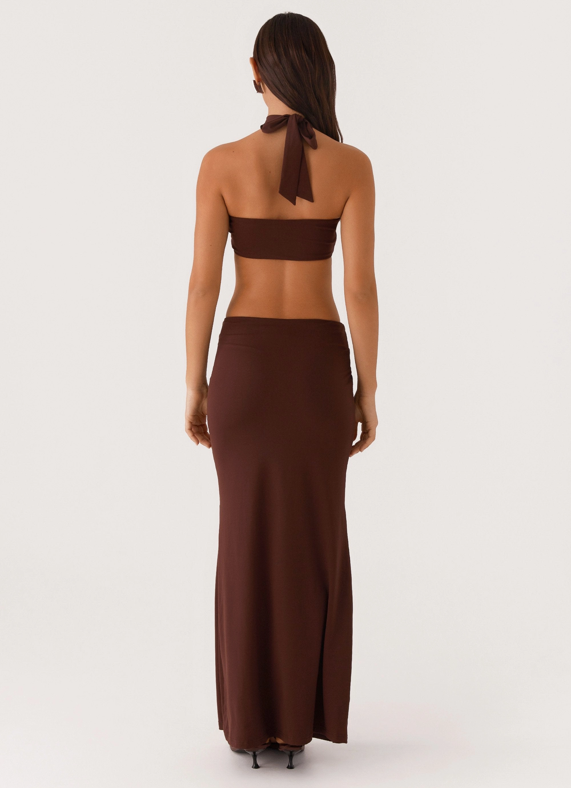 Elinor Maxi Dress - Chocolate Clean Base AntiFrayEdging