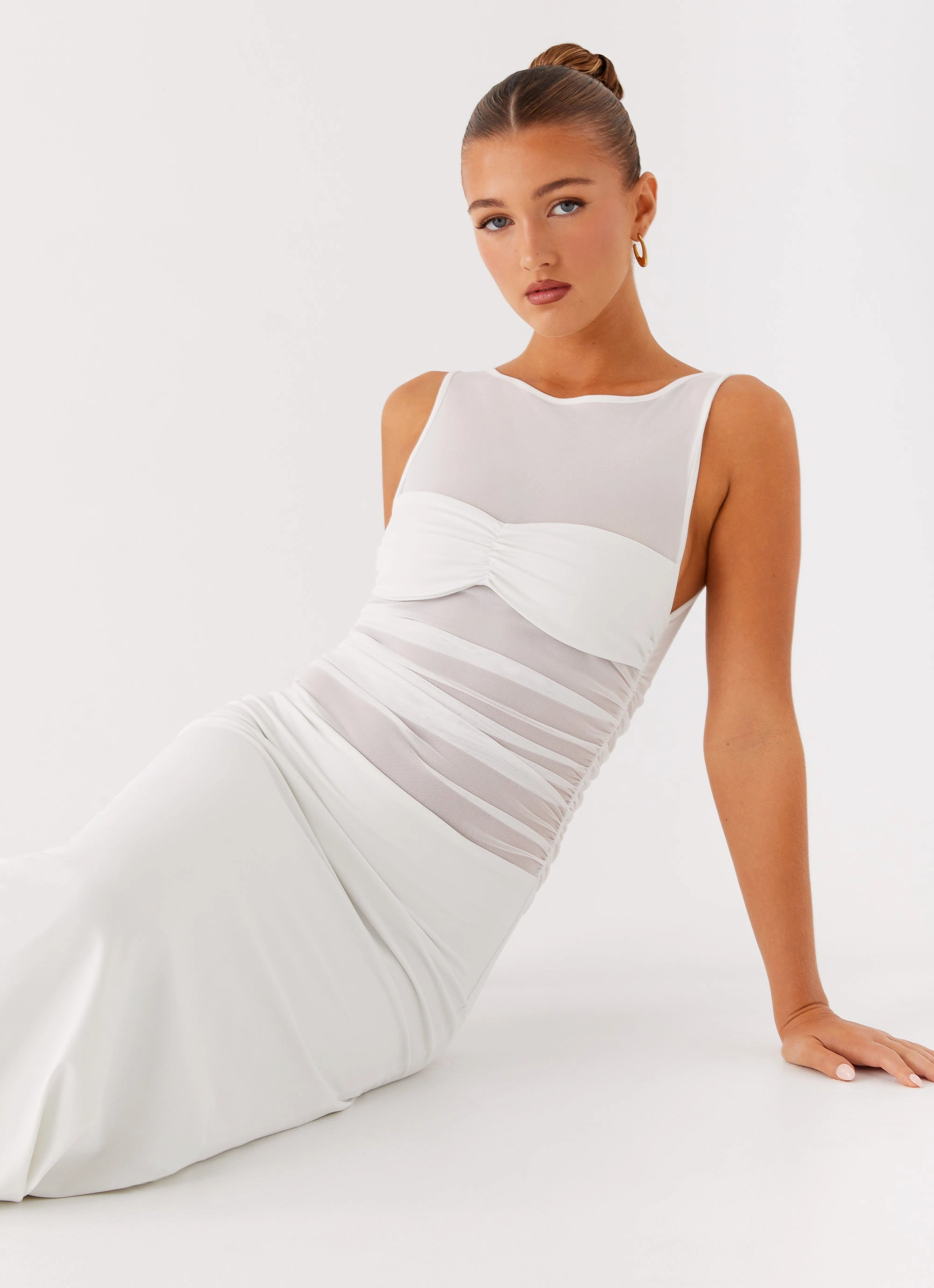 Wesley Maxi Dress - Ivory Mid layer