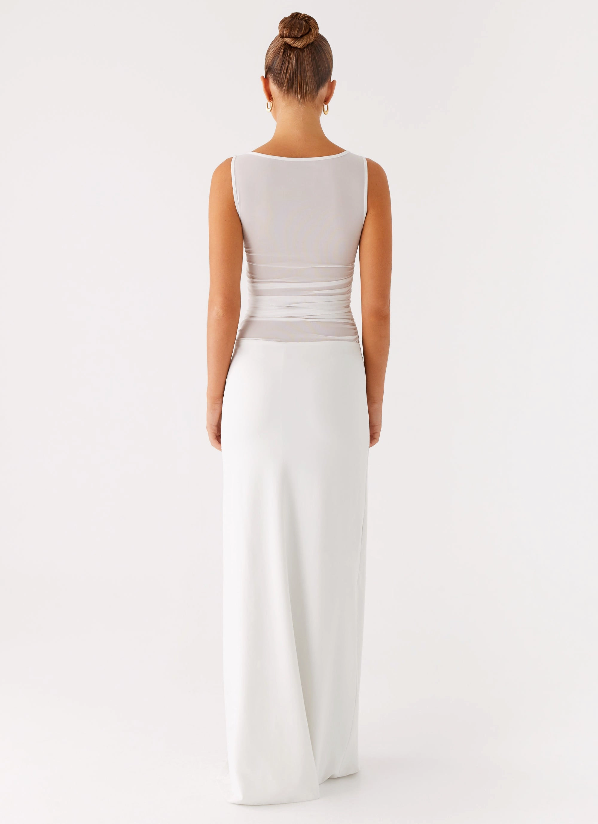 Wesley Maxi Dress - Ivory Formed Look Raglan-Sleeve