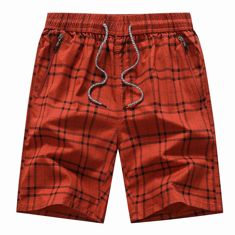 West Louis? Bermuda Elastic Waist Plaid Shorts