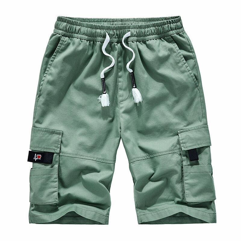 West Louis? Casual Loose Cotton Cargo Shorts
