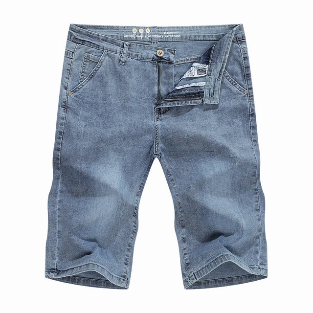 West Louis? Light Blue Regular Stretchy Denim Shorts
