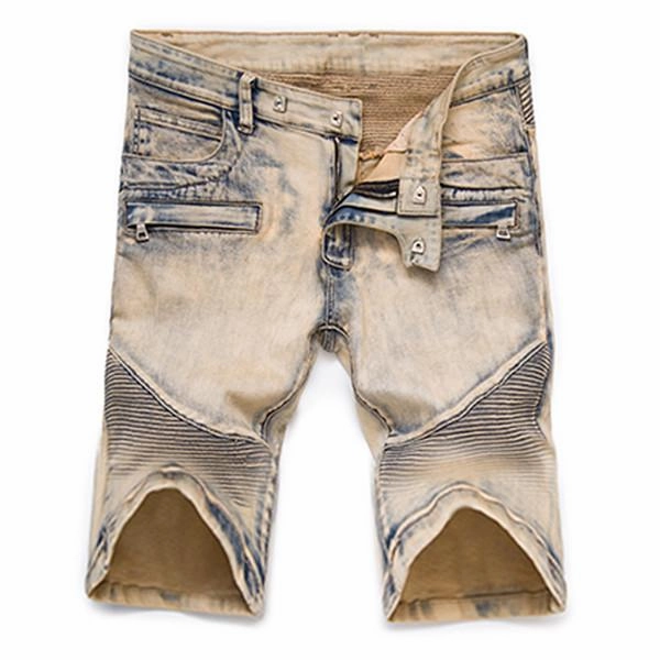 West Louis? Pleated Motor Jeans Shorts