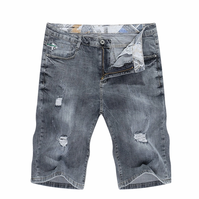 West Louis? Ripped Stretch Denim Shorts