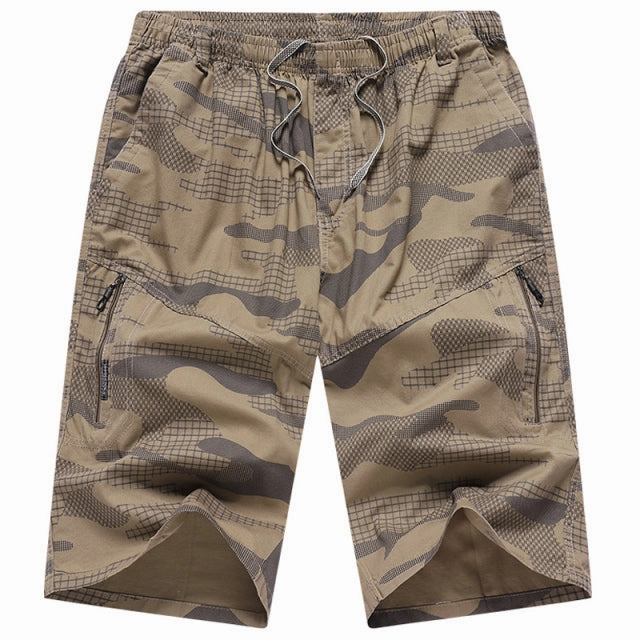 West Louis? Summer Elastic Waist Camouflage Shorts