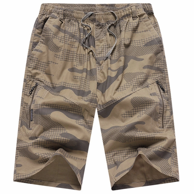 West Louis? Summer Elastic Waist Camouflage Shorts