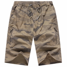 West Louis? Summer Elastic Waist Camouflage Shorts