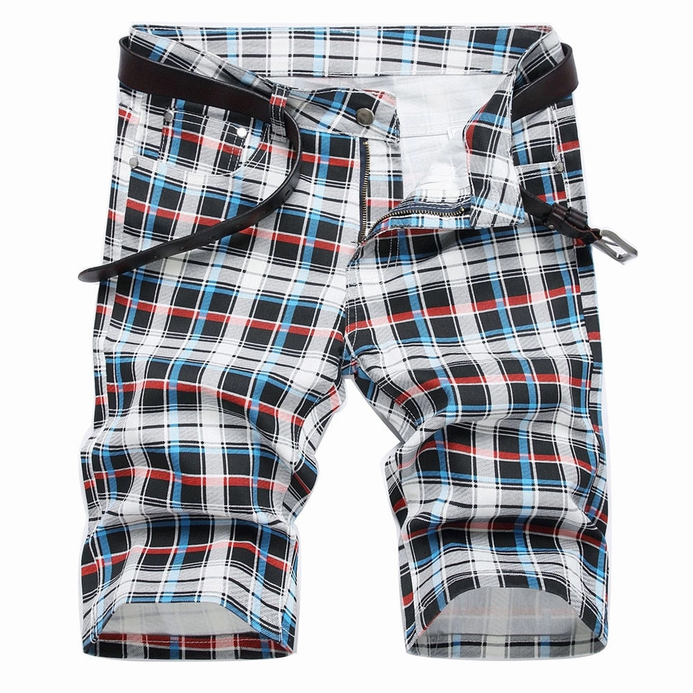West Louis? Tartan Stretch Plaid Digital Print Shorts