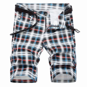 West Louis? Tartan Stretch Plaid Digital Print Shorts