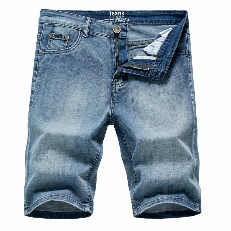 West Louis? Thin Section Fashion Slim Business Jeans Shorts