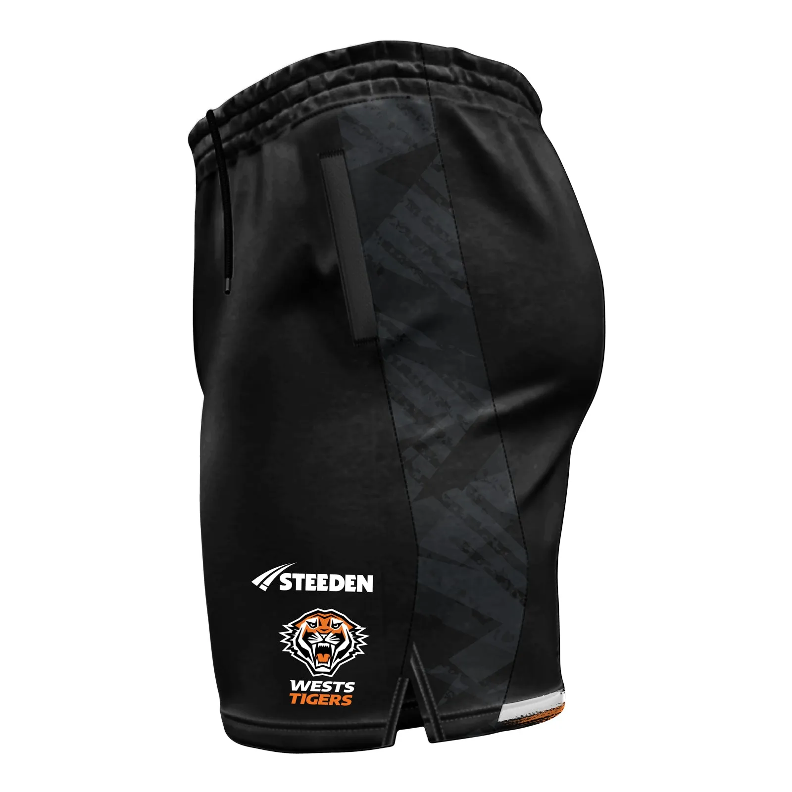 Wests Tigers 2025 Men's Gym Shorts NRL Rugby League by Steeden