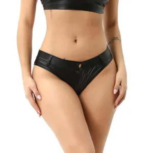 Wet Look Leather Panty Shorts