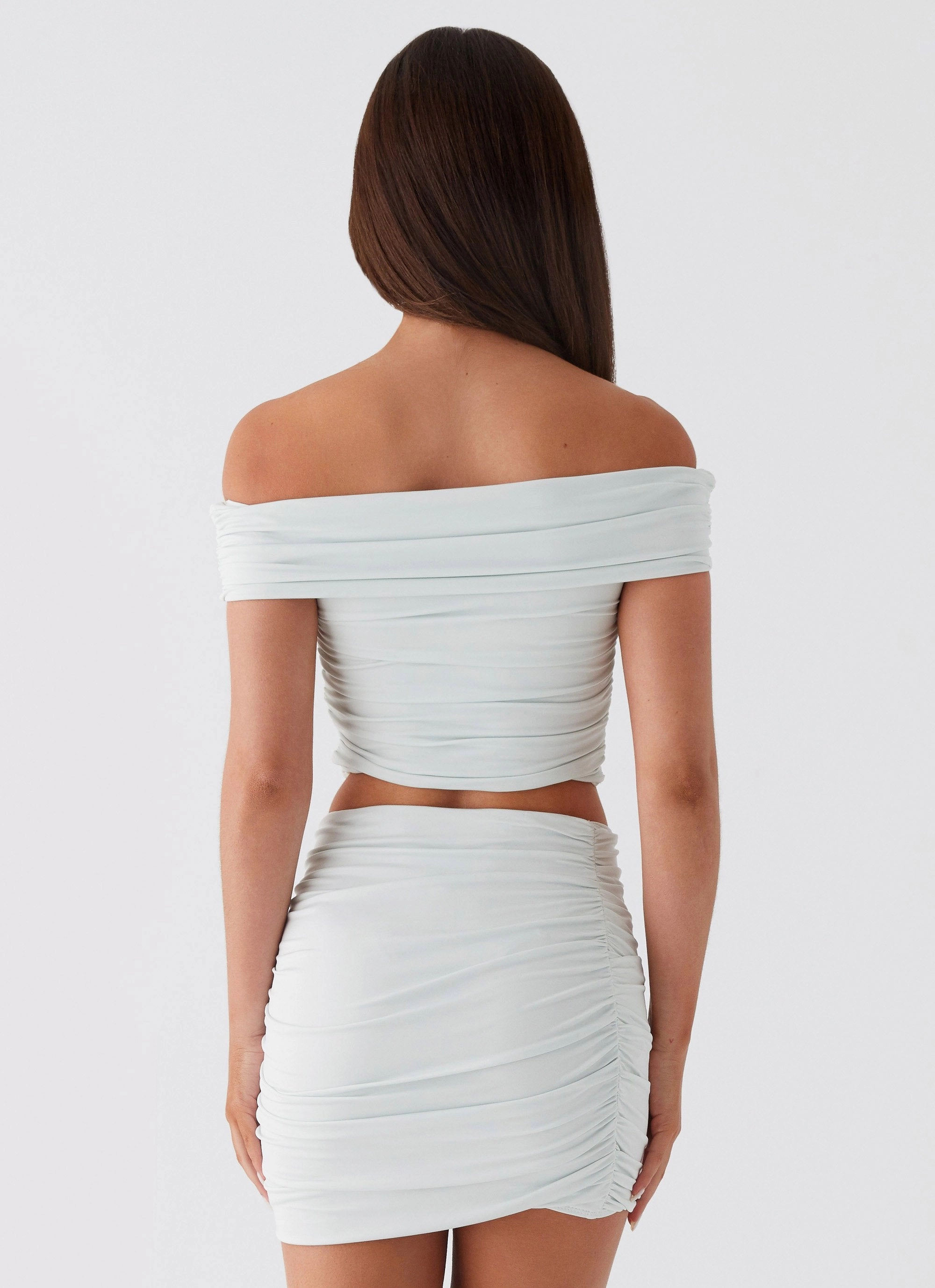 Reflective Trim Casual Classic Whispering Rose Top - Sage