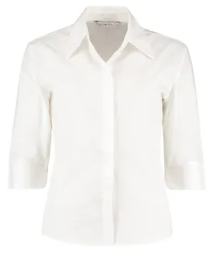 White - Contiental ¾ sleeve blouse womens