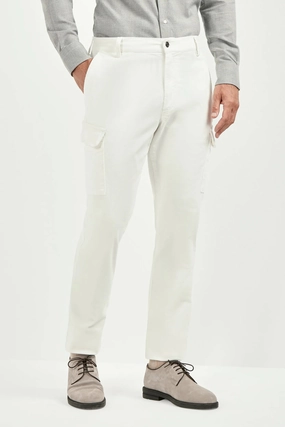 White cargo trousers - Made in Italy